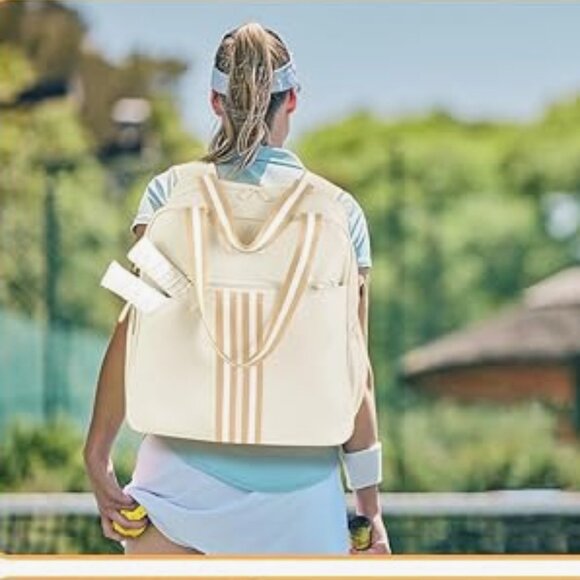 BNIP Beige Pickleball Equipment Bag with backpack or handles - Picture 9 of 9